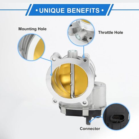 Throttle Body Assembly Compatible for GMC Sierra 1500 6.2l 2014-2020, 87mm Aluminum Alloy Silver Tone Engine Throttle Body Actuator in Saudi Arabia