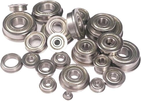 10pcs 7-12mm ABEC1 ABEC3 Metal Shielded Deep Groove Flanged Flange Bearing Trundle F698 699 607 609 63800 6900 608ZZ(ABEC1,10PCS_F6900ZZ 10X22X6MM) in Saudi Arabia
