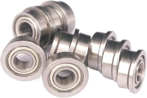 10pcs 7-12mm ABEC1 ABEC3 Metal Shielded Deep Groove Flanged Flange Bearing Trundle F698 699 607 609 63800 6900 608ZZ(ABEC1,10PCS_F6900ZZ 10X22X6MM) in Saudi Arabia