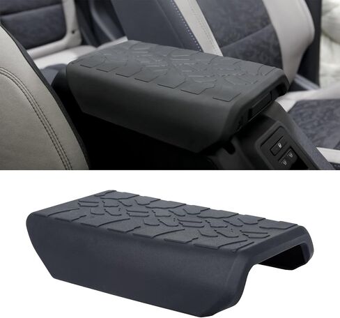 تغطية مسند ذراع وحدة التحكم المركزية Ford Bronco 2021 2022 2023 2/4 الباب استبعاد Bronco Sport ، TPE & Waterproof Car Cover ، وسادة مسند ذراعي ناعمة ، أسود ، أسود in Kuwait