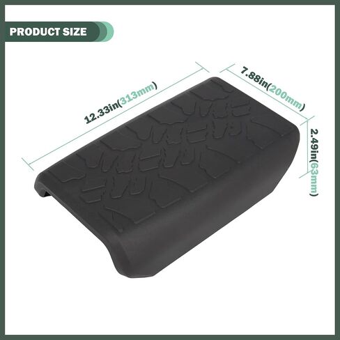 تغطية مسند ذراع وحدة التحكم المركزية Ford Bronco 2021 2022 2023 2/4 الباب استبعاد Bronco Sport ، TPE & Waterproof Car Cover ، وسادة مسند ذراعي ناعمة ، أسود ، أسود in Kuwait