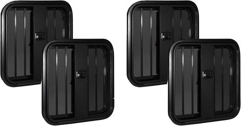 RecPro Horse Trailer Drop Down Feeder Windows | Radius Rounded Corner Design | Trim KIT NOT Included (24" x 20", 4 Windows) in Saudi Arabia