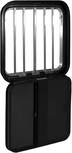 RecPro Horse Trailer Drop Down Feeder Windows | Radius Rounded Corner Design | Trim KIT NOT Included (24" x 20", 4 Windows) in Saudi Arabia