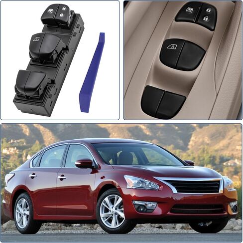Master Power Window Switch Control Button Front Left Driver Side Compatible with Nissan Altima 2013-2018, Nissan Rogue 2014-2017, Replacement OEM 254013TA5A, 1S14450, DWS2104, 254014BA5A in Saudi Arabia