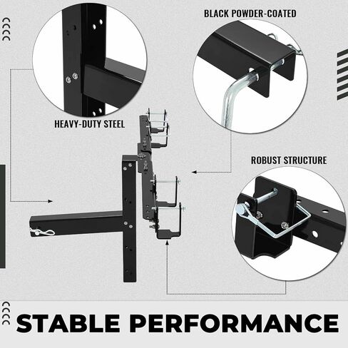 KUAFU Double Trash Can Hauler Adjustable Trailer Can Hitch Compatible with Truck Golf Cart UTV ATV Trailer Dual Trash Can Towing Hitch Garbage Transporter Hauler with 2" Receiver in Saudi Arabia