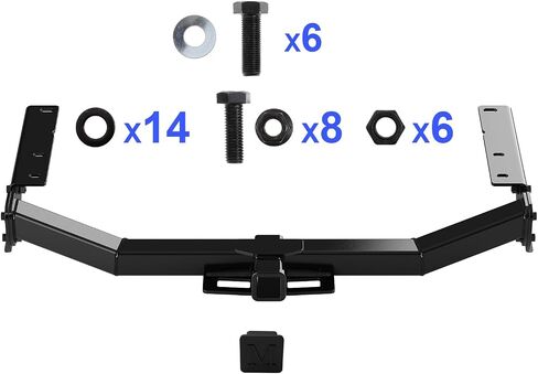 Trailer Hitch, 2 inch Towing Hitch Receiver with Class 3 Hitch Cover Compatible with Toyota Highlander 2014-2019 in Saudi Arabia