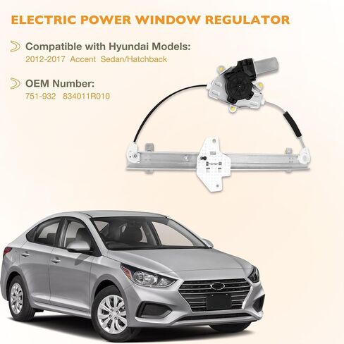 HQPASFY 82403-0U010 Power Window Regulator with Motor Compatible with Hyundai Accent 2012-2017 Front Left Driver Side in Saudi Arabia
