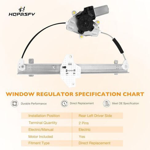 HQPASFY 82403-0U010 Power Window Regulator with Motor Compatible with Hyundai Accent 2012-2017 Front Left Driver Side in Saudi Arabia
