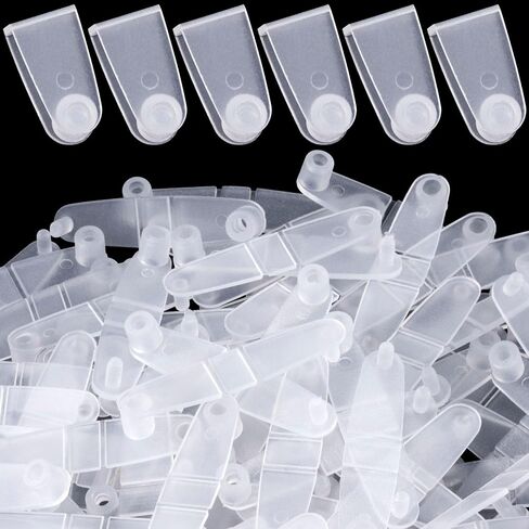 PAGOW 50 Pcs Plastic Keychain Clips, Acrylic Keychain Connector, Clear Keychain Clips for Crafts, Keychain Attachment for Office, DIY Crafts, Jewelry Making in Saudi Arabia