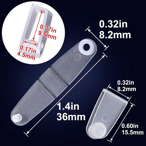 PAGOW 50 Pcs Plastic Keychain Clips, Acrylic Keychain Connector, Clear Keychain Clips for Crafts, Keychain Attachment for Office, DIY Crafts, Jewelry Making in Saudi Arabia