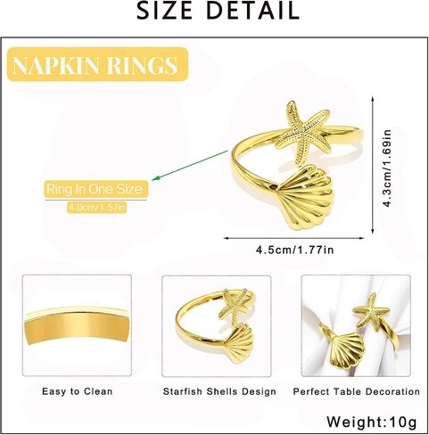 Napkin Rings Set of 24,Gold Leaf Napkin Rings Bulk for Party Decoration Dinning Table Everyday Family Gatherings - A Great Tabletop Decor(Gold) in Kuwait