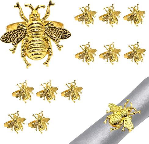 Napkin Rings Set of 24,Gold Leaf Napkin Rings Bulk for Party Decoration Dinning Table Everyday Family Gatherings - A Great Tabletop Decor(Gold) in Kuwait