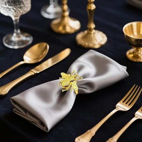 Napkin Rings Set of 24,Gold Leaf Napkin Rings Bulk for Party Decoration Dinning Table Everyday Family Gatherings - A Great Tabletop Decor(Gold) in Kuwait