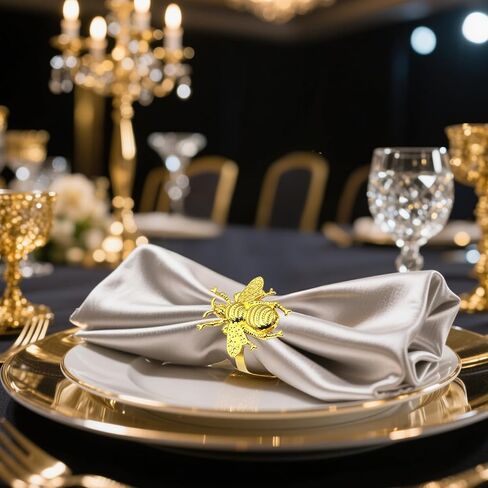 Napkin Rings Set of 24,Gold Leaf Napkin Rings Bulk for Party Decoration Dinning Table Everyday Family Gatherings - A Great Tabletop Decor(Gold) in Kuwait