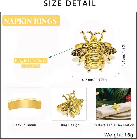 Napkin Rings Set of 24,Gold Leaf Napkin Rings Bulk for Party Decoration Dinning Table Everyday Family Gatherings - A Great Tabletop Decor(Gold) in Kuwait