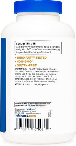 Nutricost Beta Sitosterol 120 Softgels ، 500mg - غير المعدلة وراثيا ، ملحق خالي من الغلوتين ، 60 حصص in Saudi Arabia