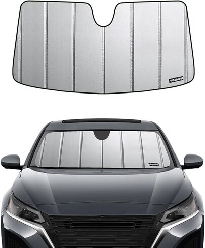Windshield Sun Shade for Nissan Maxima Sedan 2016-2023,Front Window Sunshade Shield,2-in-1 Reflective Sun Shade,Silver for Summer, Black for Winter in Saudi Arabia