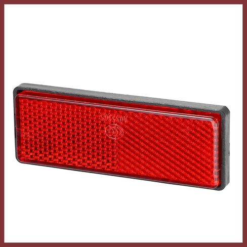 6 Pcs Rectangular Stick-on Safety Spoke Reflective Self Adhesive Reflector for Gate Posts Cars Trailer Motorcycle Bicycle Bike 87mm Length Red Replace Parts in Saudi Arabia