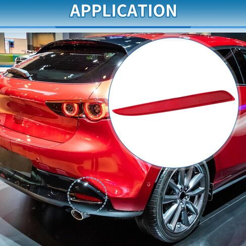 العاكس العاكس المصد الخلفي العاكس العاكس العاكس العاكس ل Mazda 3 BL 2010-2013 ABS RED in Saudi Arabia