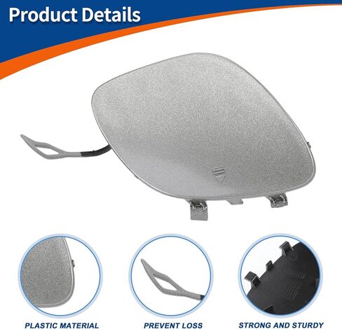 ACROPIX Front Side Car Bumper Tow Hook Cover Tow Cover Cap Silver Tone Fit for Mercedes-Benz C-Class W205 2014-2018 No.A2058850024 - Pack of 1 in Kuwait