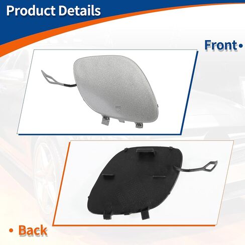 ACROPIX Front Side Car Bumper Tow Hook Cover Tow Cover Cap Silver Tone Fit for Mercedes-Benz C-Class W205 2014-2018 No.A2058850024 - Pack of 1 in Kuwait