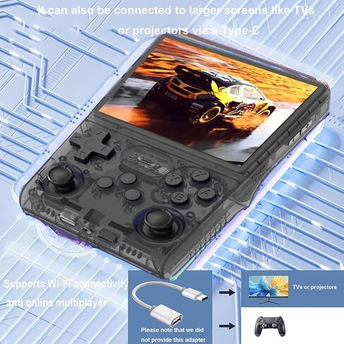 30000 Retro Games Handheld Game Console, 3.5 inch Mini HD IPS Screen Retro Console, 3800mAh Large Capacity, Built-in 256G Card, Support HDMI and TV Output in Saudi Arabia