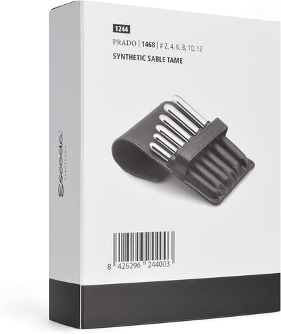 Escoda Chronos Series Professional Artist Watercolor Travel Brush Set with Synthetic Leather Wallet, 6 Round Travel Brushes, Synthetic Fiber Mix in Kuwait