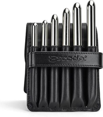 Escoda Chronos Series Professional Artist Watercolor Travel Brush Set with Synthetic Leather Wallet, 6 Round Travel Brushes, Synthetic Fiber Mix in Kuwait