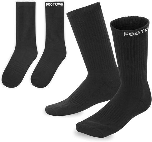 Cushioned Crew Socks for Women & Men - 6 Pairs Ultra Soft Crew Socks - Non-Slip Crew Boot Socks - Size 6-12 in Saudi Arabia
