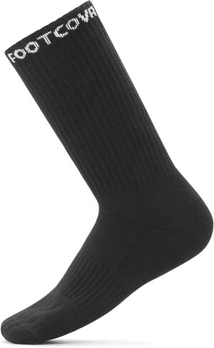 Cushioned Crew Socks for Women & Men - 6 Pairs Ultra Soft Crew Socks - Non-Slip Crew Boot Socks - Size 6-12 in Saudi Arabia