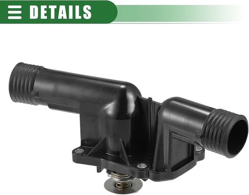 Motoforti Water Outlet Thermostat, Engine Coolant Thermostat Housing Assembly, for BMW 318i 1996-1999, Metal Plastic, No.11531743017, Black in Saudi Arabia