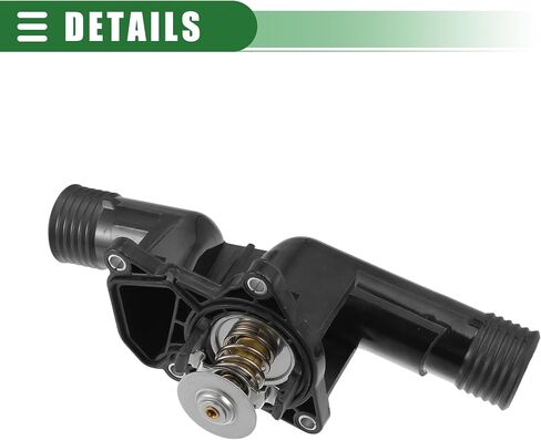 Motoforti Water Outlet Thermostat, Engine Coolant Thermostat Housing Assembly, for BMW 318i 1996-1999, Metal Plastic, No.11531743017, Black in Saudi Arabia