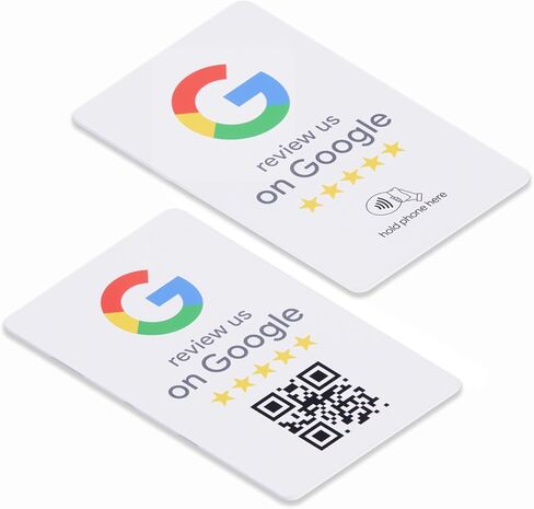Google Review Card - NFC and QR Code, Easy Setup, for All Businesses (3-Pack) in Saudi Arabia