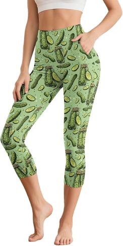 Cute Capri Leggings with Pockets for Women XS-3XL High Waisted Workout Pants in Saudi Arabia