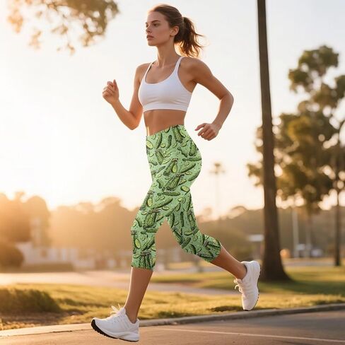 Cute Capri Leggings with Pockets for Women XS-3XL High Waisted Workout Pants in Saudi Arabia