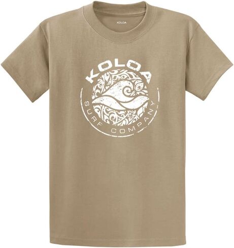 Koloa Surf Co. Circle Wave Logo Heavyweight Cotton T-Shirts in Regular, Big and Tall Sizes in Saudi Arabia
