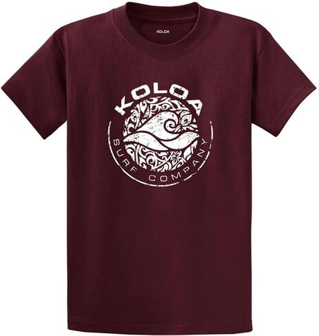 Koloa Surf Co. Circle Wave Logo Heavyweight Cotton T-Shirts in Regular, Big and Tall Sizes in Saudi Arabia