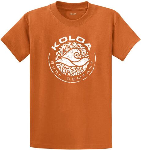 Koloa Surf Co. Circle Wave Logo Heavyweight Cotton T-Shirts in Regular, Big and Tall Sizes in Saudi Arabia