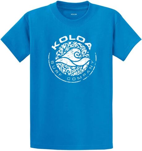 Koloa Surf Co. Circle Wave Logo Heavyweight Cotton T-Shirts in Regular, Big and Tall Sizes in Saudi Arabia