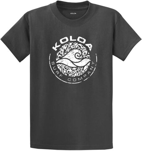 Koloa Surf Co. Circle Wave Logo Heavyweight Cotton T-Shirts in Regular, Big and Tall Sizes in Saudi Arabia