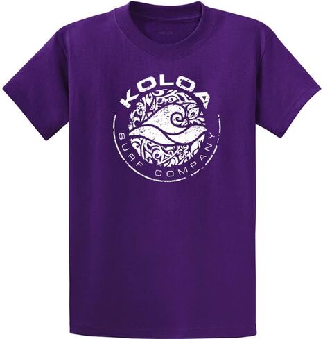 Koloa Surf Co. Circle Wave Logo Heavyweight Cotton T-Shirts in Regular, Big and Tall Sizes in Saudi Arabia