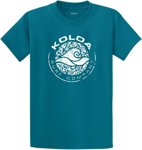 Koloa Surf Co. Circle Wave Logo Heavyweight Cotton T-Shirts in Regular, Big and Tall Sizes in Saudi Arabia