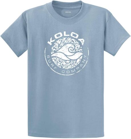 Koloa Surf Co. Circle Wave Logo Heavyweight Cotton T-Shirts in Regular, Big and Tall Sizes in Saudi Arabia