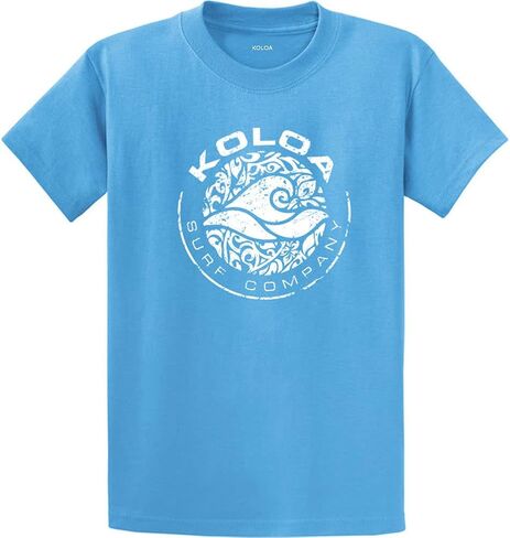 Koloa Surf Co. Circle Wave Logo تي شيرتات قطنية ثقيلة الوزن بأحجام عادية وكبيرة وطويلة in Saudi Arabia