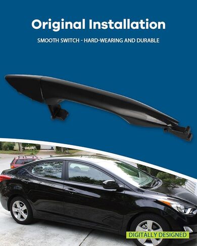 Lujuntec الخارجي للركاب الأمامي المقبض الأيمن استبدال Hyundai Elantra 2011-2016 استبدال OE 826613x000 ، 826623x020 أسود in Saudi Arabia
