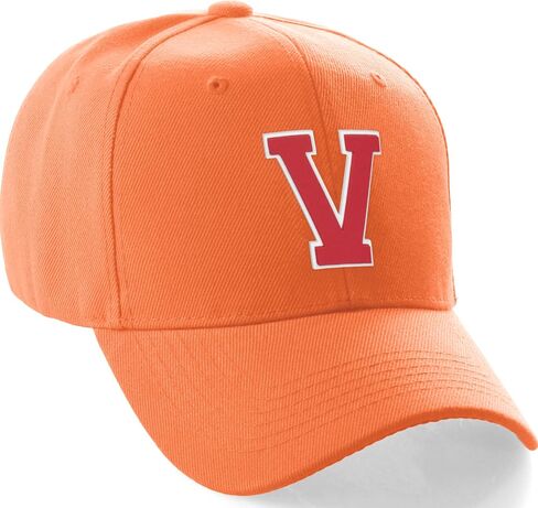 Daxton Classic Baseball Hat Custom A to Z Initial Team White Red Letter in Saudi Arabia