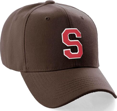 Daxton Classic Baseball Hat Custom A to Z Initial Team White Red Letter in Saudi Arabia
