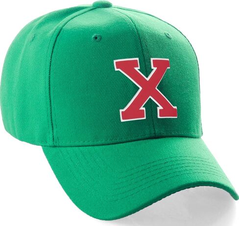 Daxton Classic Baseball Hat Custom A to Z Initial Team White Red Letter in Saudi Arabia