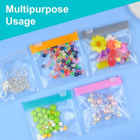 45pcs 9 ألوان أكياس حقيبة حبوب منع الحمل قابلة لإعادة الاستخدام ، منظم الطب الشفاف المنسوج ، منظم حبوب منع الحمل مع قفل شريحة ، أكياس بلاستيكية صغيرة للإكسسوارات ، المجوهرات ، إلخ. in Kuwait