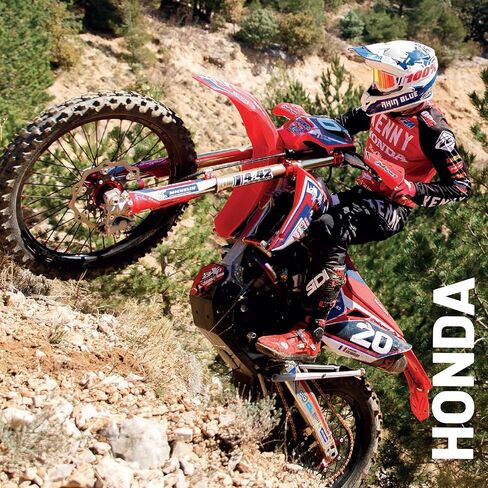 Polisport Motocross (MX) مجموعة البلاستيك المتماثلة لـ Honda CRF 250R (2006-07)-جودة OEM ، متينة ، مرنة ومثالية-أحمر/أبيض in Saudi Arabia